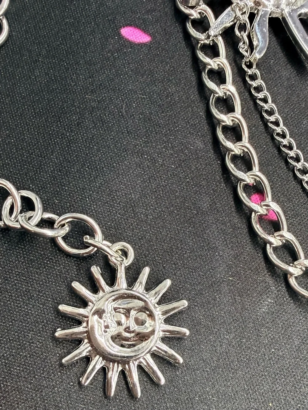 Silver Sunburst Link Chain Belt - Women Accessories